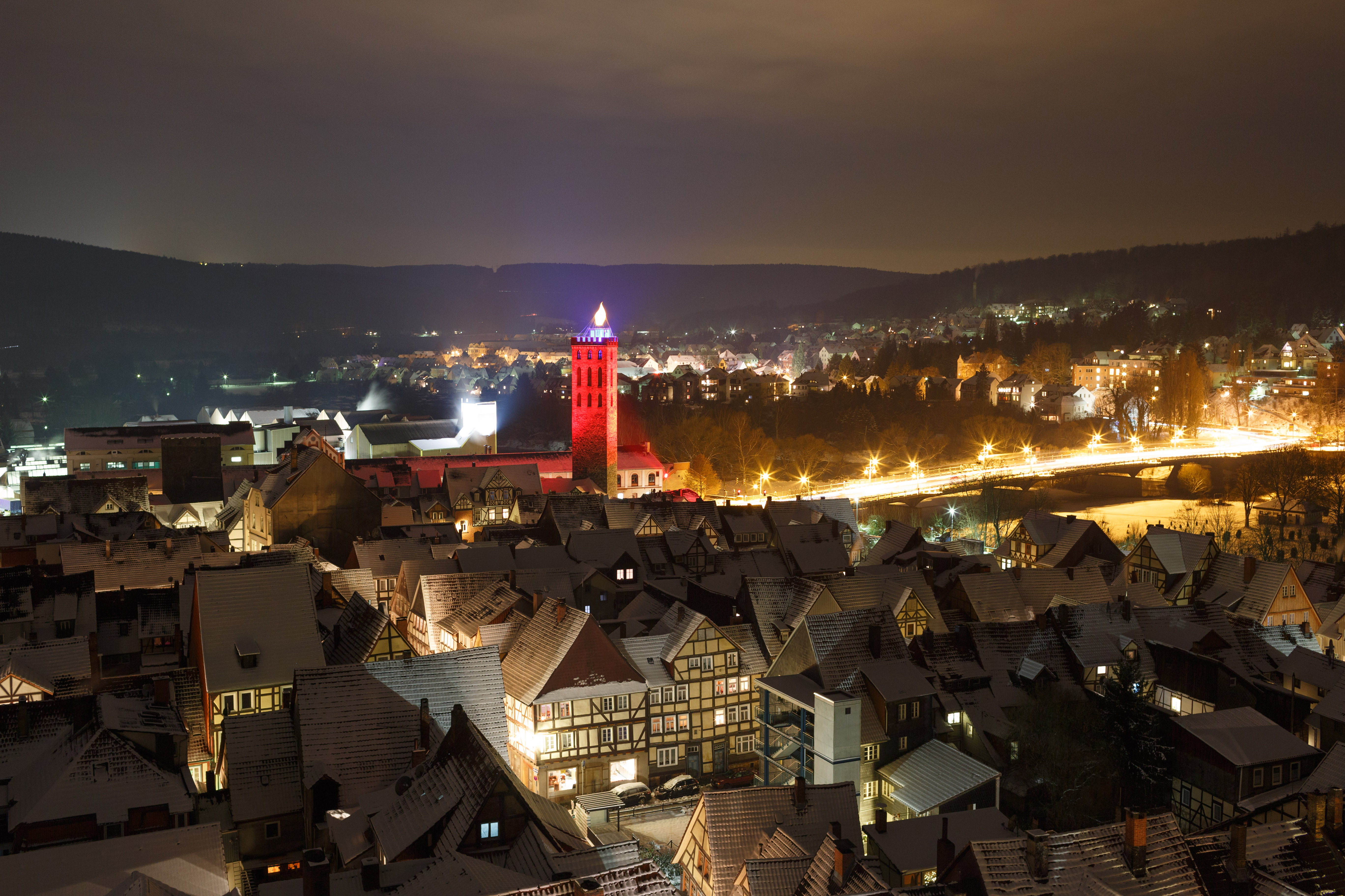 Blick auf Hann. Münden im Winter